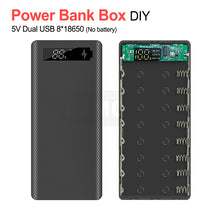 Load image into Gallery viewer, 8*18650 Dual USB  Power Bank Battery Box Shell 5V/2A 10W Fast Charging DIY Charger Case For IPhone Samsung  With  Package