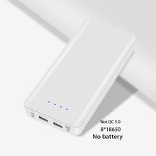 Load image into Gallery viewer, QC 3.0 Fast Charging USB Power Bank Battery Charger Box LED Digital Display Light 8x 18650 Battery Charger Box for Huawei Iphone